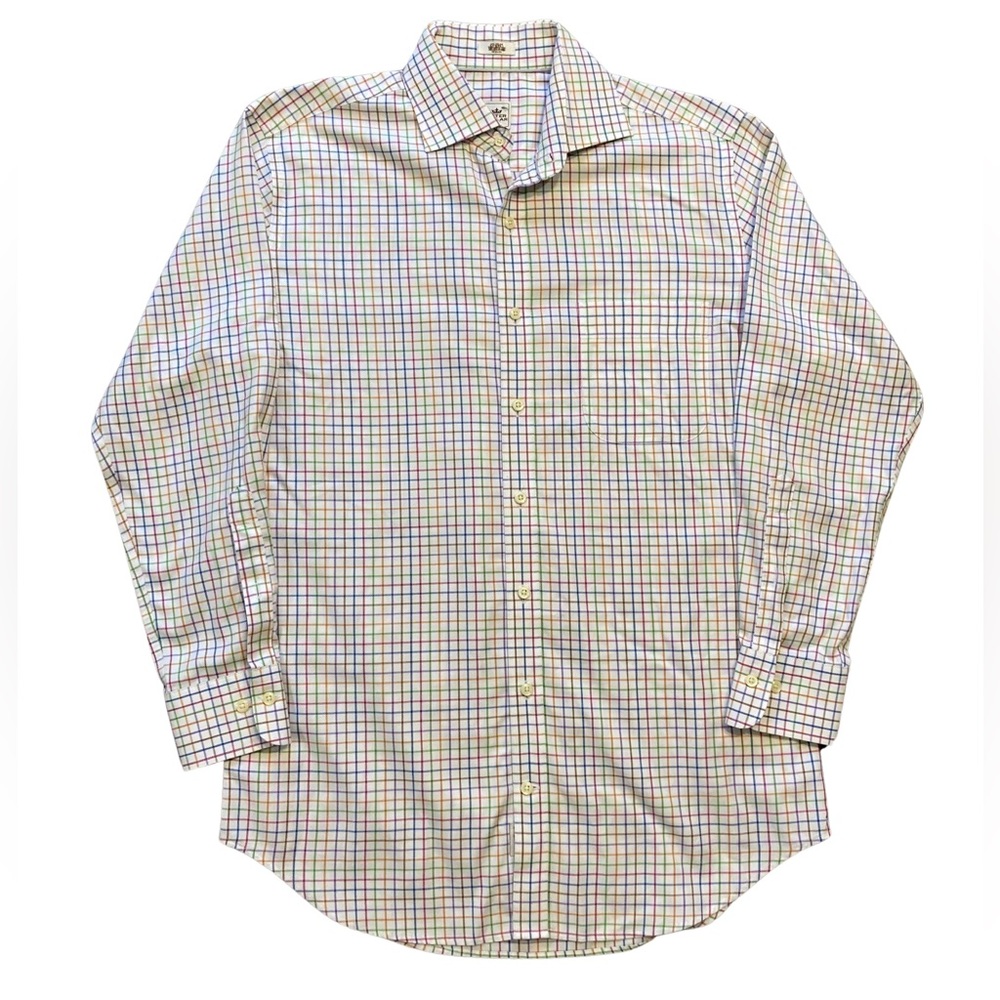 Peter Millar Button Up Multicolor Check Nanoluxe … - image 1